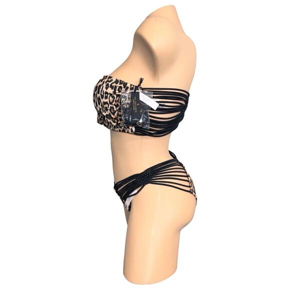 VICTORIA'S SECRET Archives Swim Macrame Bandeau Top XL & Macrame Bottoms M $120 - Picture 6 of 15